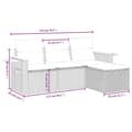 Miniatyrbillede 2 af 3: vidaXL sofasæt til haven 4 dele med hynder polyrattan beige
