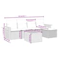 Miniatyrbillede 2 af 3: vidaXL sofasæt til haven 6 dele med hynder polyrattan beige