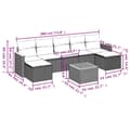 Miniatyrbillede 2 af 3: vidaXL sofasæt til haven 8 dele med hynder polyrattan grå