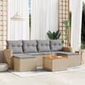 Miniatyrbillede 3 af 3: vidaXL sofasæt til haven 7 dele med hynder polyrattan beige