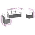 Miniatyrbillede 5 af 9: vidaXL sofasæt til haven 5 dele med hynder polyrattan sort
