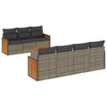 Miniatyrbillede 1 af 11: vidaXL sofasæt til haven 8 dele med hynder polyrattan grå