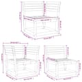 Miniatyrbilde 9 av 9: vidaXL Hagesofagruppe 5 deler hvit heltre furu