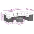Miniatyrbillede 3 af 3: vidaXL sofasæt til haven 9 dele med hynder polyrattan beige