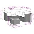 Miniatyrbillede 2 af 3: vidaXL sofasæt til haven 6 dele med hynder polyrattan sort