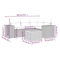 Miniatyrbillede 4 af 4: vidaXL sofasæt til haven 5 dele med hynder polyrattan sort