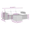 Miniatyrbillede 2 af 3: vidaXL sofasæt til haven 5 dele med hynder polyrattan sort