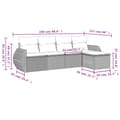 Miniatyrbillede 8 af 11: vidaXL sofasæt til haven 5 dele med hynder polyrattan beige