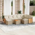 Miniatyrbillede 3 af 3: vidaXL sofasæt til haven 10 dele med hynder polyrattan beige