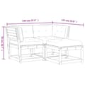 Miniatyrbillede 8 af 10: vidaXL sofasæt til haven 3 dele med hynder massivt fyrretræ