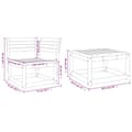 Miniatyrbilde 8 av 8: vidaXL Hagesofasett 3 deler hvit heltre furu
