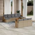 Miniatyrbillede 3 af 3: vidaXL sofasæt til haven 11 dele med hynder polyrattan beige