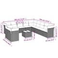 Miniatyrbillede 3 af 3: vidaXL sofasæt til haven 12 dele med hynder polyrattan sort