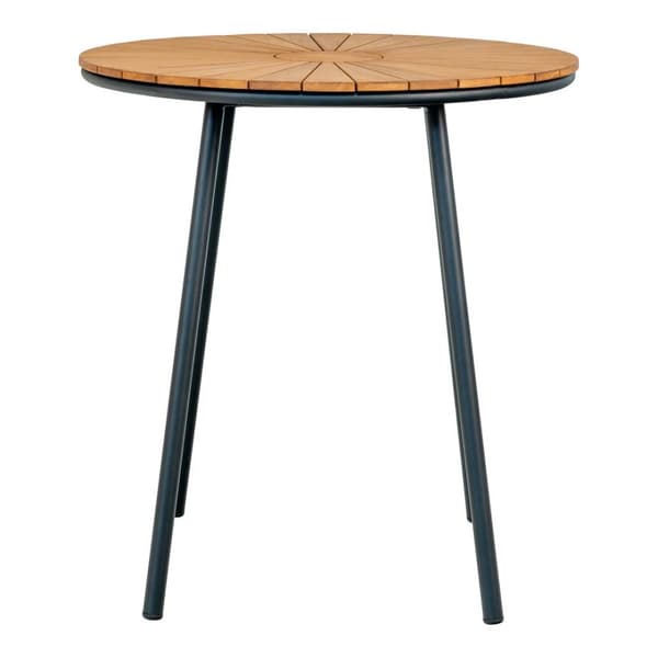 Cleveland cafebord Ø70cm teak,svart.