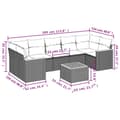 Miniatyrbillede 2 af 3: vidaXL sofasæt til haven 8 dele med hynder polyrattan sort