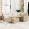 Miniatyrbillede 3 af 3: vidaXL sofasæt til haven 6 dele med hynder polyrattan beige