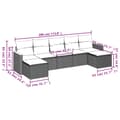 Miniatyrbillede 2 af 3: vidaXL sofasæt til haven 7 dele med hynder polyrattan sort