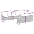 Miniatyrbillede 2 af 3: vidaXL sofasæt til haven 10 dele med hynder polyrattan sort