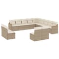 Miniatyrbillede 1 af 3: vidaXL sofasæt til haven 13 dele med hynder polyrattan beige