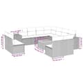 Miniatyrbillede 2 af 3: vidaXL sofasæt til haven 12 dele med hynder polyrattan beige