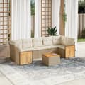 Miniatyrbillede 11 af 11: vidaXL sofasæt til haven 8 dele med hynder polyrattan beige