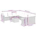 Miniatyrbillede 8 af 11: vidaXL sofasæt til haven 9 dele med hynder polyrattan beige