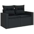 Miniatyrbillede 3 af 11: vidaXL sofasæt til haven 9 dele med hynder polyrattan sort