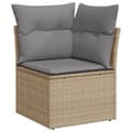 Miniatyrbillede 3 af 10: vidaXL sofasæt til haven 10 dele med hynder polyrattan beige