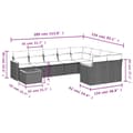 Miniatyrbillede 2 af 3: vidaXL sofasæt til haven 10 dele med hynder polyrattan sort