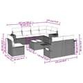 Miniatyrbillede 2 af 3: vidaXL sofasæt til haven 9 dele med hynder polyrattan sort