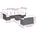 Miniatyrbillede 2 af 3: vidaXL sofasæt til haven 10 dele med hynder polyrattan beige