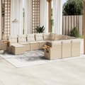 Miniatyrbillede 3 af 3: vidaXL sofasæt til haven 11 dele med hynder polyrattan beige