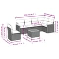 Miniatyrbillede 2 af 3: vidaXL sofasæt til haven 7 dele med hynder polyrattan beige