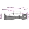 Miniatyrbillede 2 af 3: vidaXL sofasæt til haven 5 dele med hynder polyrattan beige