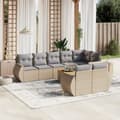 Miniatyrbillede 2 af 4: vidaXL sofasæt til haven 9 dele med hynder polyrattan beige