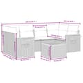 Miniatyrbillede 8 af 11: vidaXL sofasæt til haven 7 dele med hynder polyrattan beige