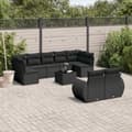 Miniatyrbillede 2 af 4: vidaXL sofasæt til haven 10 dele med hynder polyrattan sort