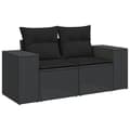 Miniatyrbillede 4 af 11: vidaXL sofasæt til haven 7 dele med hynder polyrattan sort