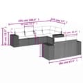 Miniatyrbillede 8 af 11: vidaXL sofasæt til haven 7 dele med hynder polyrattan sort