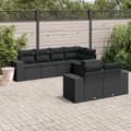 Miniatyrbillede 2 af 11: vidaXL sofasæt til haven 7 dele med hynder polyrattan sort