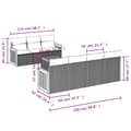Miniatyrbillede 2 af 3: vidaXL sofasæt til haven 8 dele med hynder polyrattan sort
