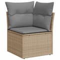 Miniatyrbillede 5 af 11: vidaXL sofasæt til haven 6 dele med hynder polyrattan beige