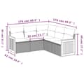 Miniatyrbillede 2 af 3: vidaXL sofasæt til haven 5 dele med hynder polyrattan beige