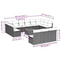 Miniatyrbillede 2 af 3: vidaXL sofasæt til haven 14 dele med hynder polyrattan beige