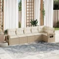 Miniatyrbillede 3 af 3: vidaXL sofasæt til haven 6 dele med hynder polyrattan beige
