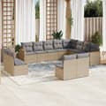 Miniatyrbillede 3 af 3: vidaXL sofasæt til haven 12 dele med hynder polyrattan beige