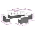 Miniatyrbillede 2 af 3: vidaXL sofasæt til haven 12 dele med hynder polyrattan beige