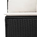 Miniatyrbillede 6 af 11: vidaXL sofasæt til haven 7 dele med hynder polyrattan sort