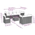 Miniatyrbillede 2 af 3: vidaXL sofasæt til haven 9 dele med hynder polyrattan grå