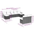 Miniatyrbillede 2 af 3: vidaXL sofasæt til haven 9 dele med hynder polyrattan sort